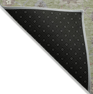Piper Looms Chantille Oushak ACN753 Aloe Machine Washable Area Rug Backing Image