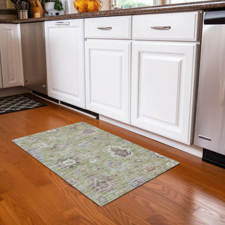 Piper Looms Chantille Oushak ACN753 Aloe Machine Washable Area Rug Scatter Lifestyle Image Feature