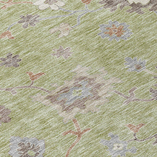 Piper Looms Chantille Oushak ACN753 Aloe Machine Washable Area Rug Swatch Image