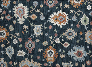 Piper Looms Chantille Oushak ACN753 Black Machine Washable Area Rug Scatter Main Image