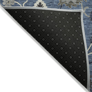Piper Looms Chantille Oushak ACN753 Blue Machine Washable Area Rug Backing Image