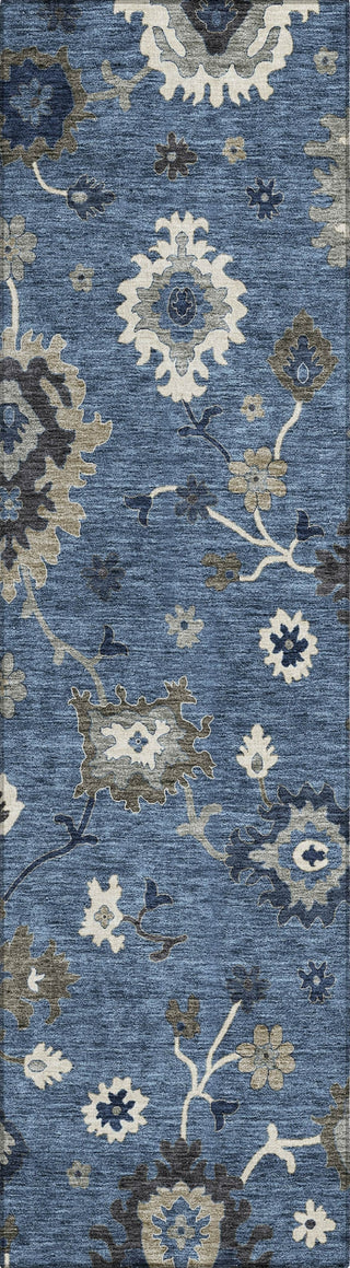 Piper Looms Chantille Oushak ACN753 Blue Machine Washable Area Rug Runner Main Image