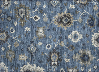 Piper Looms Chantille Oushak ACN753 Blue Machine Washable Area Rug Scatter Main Image