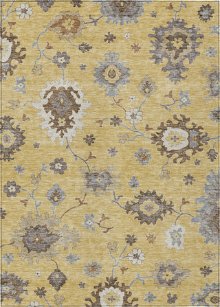 Piper Looms Chantille Oushak ACN753 Gold Machine Washable Area Rug main image