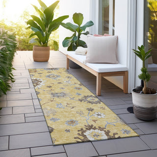 Piper Looms Chantille Oushak ACN753 Gold Machine Washable Area Rug Runner Outdoor Lifestyle Image Feature