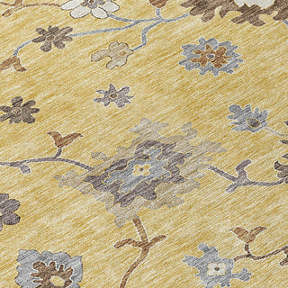 Piper Looms Chantille Oushak ACN753 Gold Machine Washable Area Rug Swatch Image