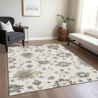 Piper Looms Chantille Oushak ACN753 Ivory Machine Washable Area Rug Lifestyle Image Feature
