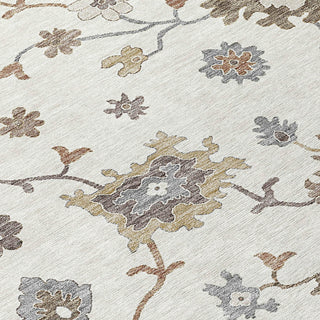 Piper Looms Chantille Oushak ACN753 Ivory Machine Washable Area Rug Swatch Image