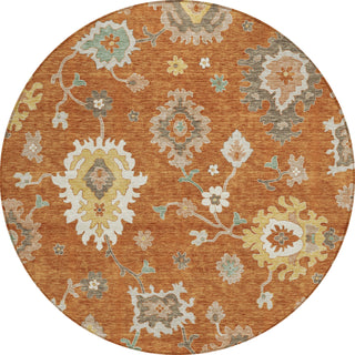 Piper Looms Chantille Oushak ACN753 Paprika Machine Washable Area Rug Round Main Image