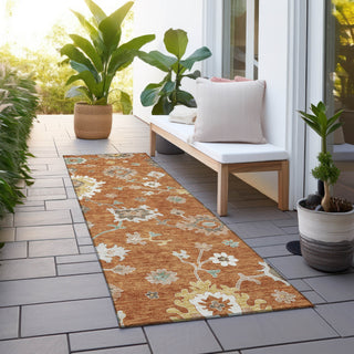 Piper Looms Chantille Oushak ACN753 Paprika Machine Washable Area Rug Runner Outdoor Lifestyle Image Feature