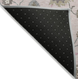 Piper Looms Chantille Oushak ACN753 Pink Machine Washable Area Rug Backing Image
