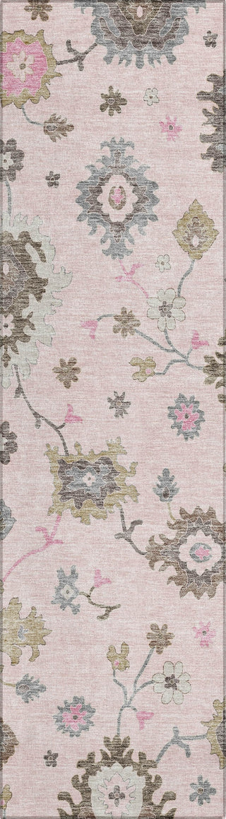 Piper Looms Chantille Oushak ACN753 Pink Machine Washable Area Rug Runner Main Image