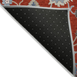 Piper Looms Chantille Oushak ACN753 Red Machine Washable Area Rug Backing Image