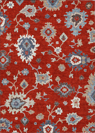 Piper Looms Chantille Oushak ACN753 Red Machine Washable Area Rug main image