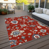Piper Looms Chantille Oushak ACN753 Red Machine Washable Area Rug Outdoor Lifestyle Image Feature
