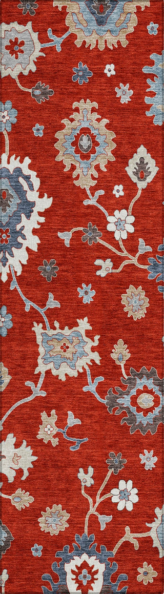 Piper Looms Chantille Oushak ACN753 Red Machine Washable Area Rug Runner Main Image