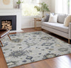 Piper Looms Chantille Oushak ACN753 Silver Machine Washable Area Rug Lifestyle Image Feature