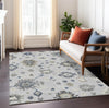 Piper Looms Chantille Oushak ACN753 Silver Machine Washable Area Rug Lifestyle Image Feature