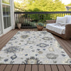Piper Looms Chantille Oushak ACN753 Silver Machine Washable Area Rug Outdoor Lifestyle Image Feature