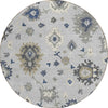 Piper Looms Chantille Oushak ACN753 Silver Machine Washable Area Rug Round Main Image