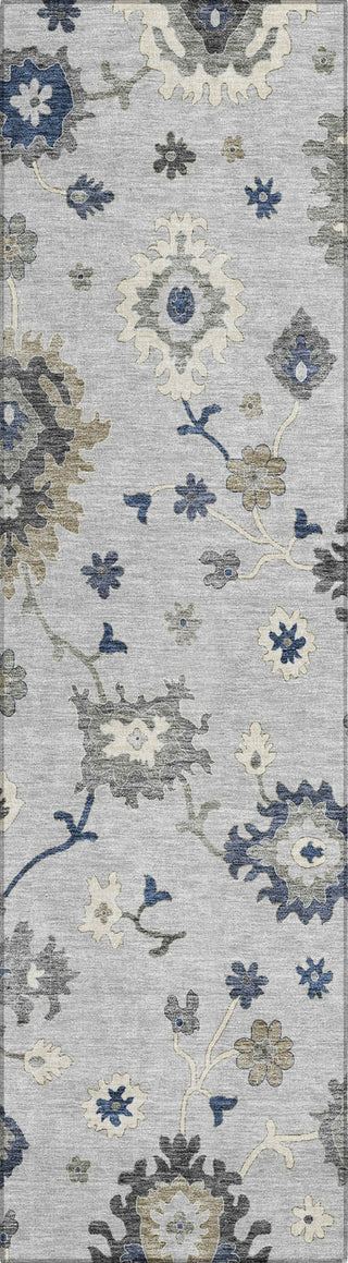 Piper Looms Chantille Oushak ACN753 Silver Machine Washable Area Rug Runner Main Image