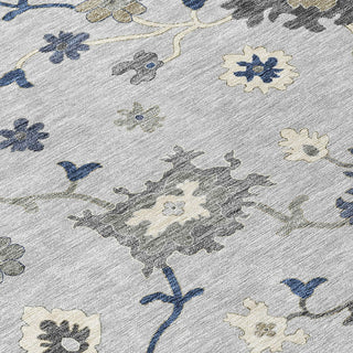 Piper Looms Chantille Oushak ACN753 Silver Machine Washable Area Rug Swatch Image