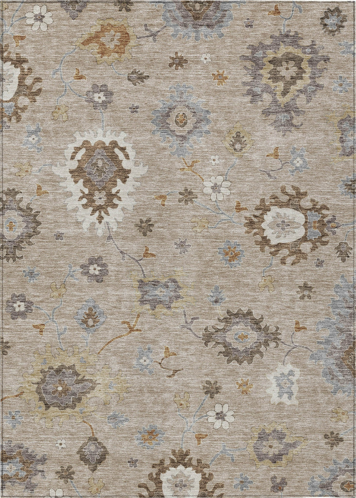 Piper Looms Chantille Oushak ACN753 Taupe Machine Washable Area Rug main image