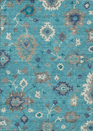 Piper Looms Chantille Oushak ACN753 Teal Machine Washable Area Rug main image