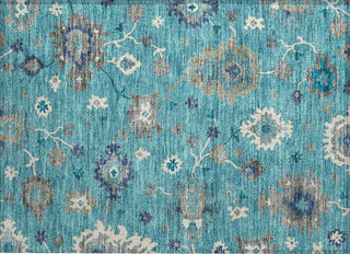 Piper Looms Chantille Oushak ACN753 Teal Machine Washable Area Rug Scatter Main Image