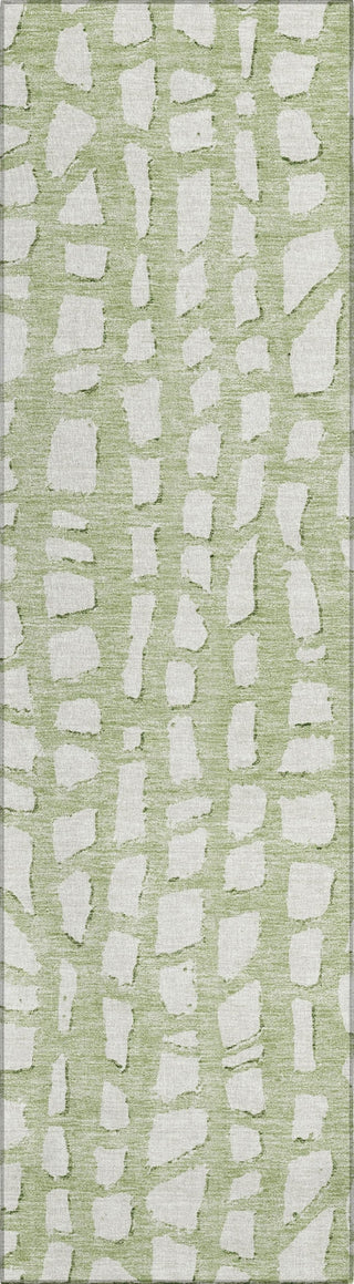 Piper Looms Chantille Squares ACN754 Aloe Machine Washable Area Rug Runner Main Image