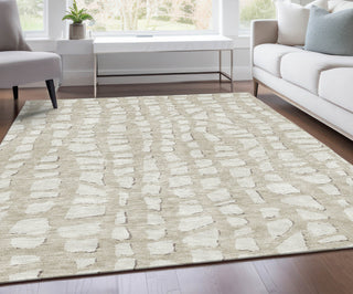 Piper Looms Chantille Squares ACN754 Beige Machine Washable Area Rug Lifestyle Image Feature