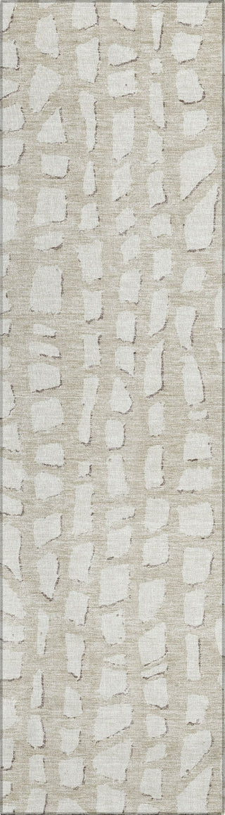 Piper Looms Chantille Squares ACN754 Beige Machine Washable Area Rug Runner Main Image