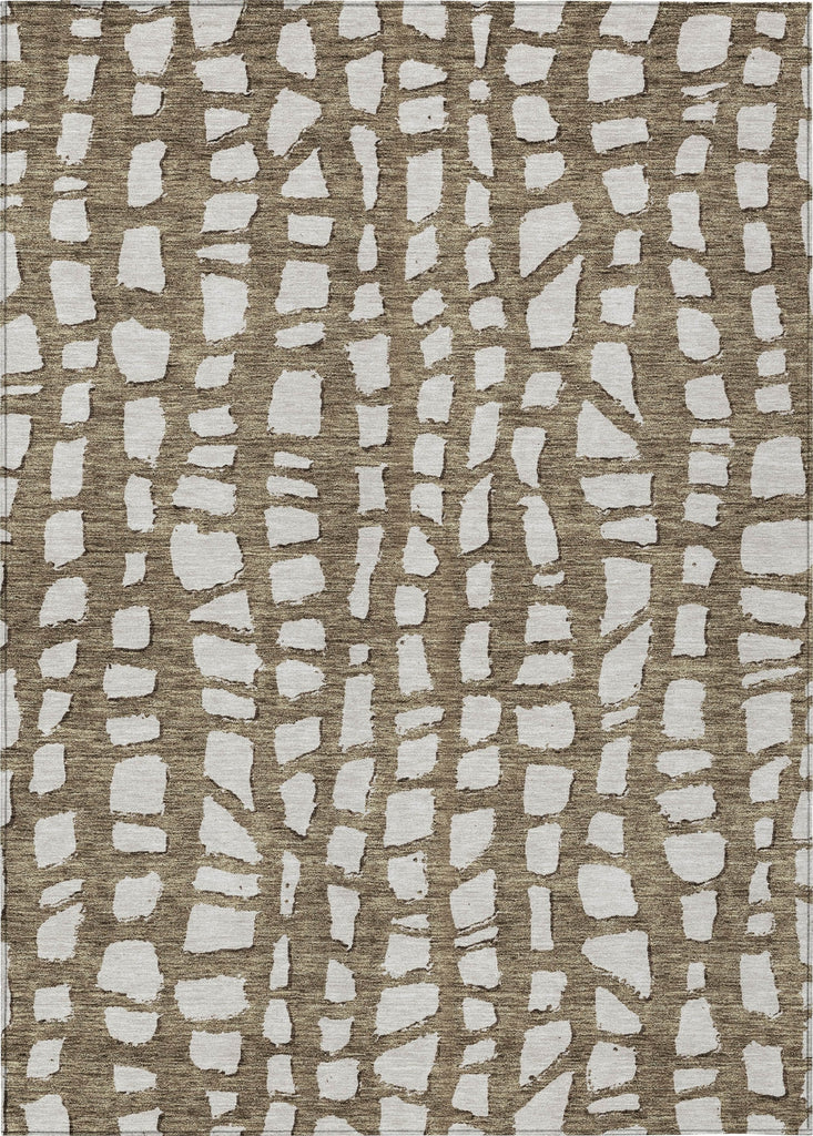 Piper Looms Chantille Squares ACN754 Brown Machine Washable Area Rug main image