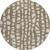 Piper Looms Chantille Squares ACN754 Brown Machine Washable Area Rug Round Main Image