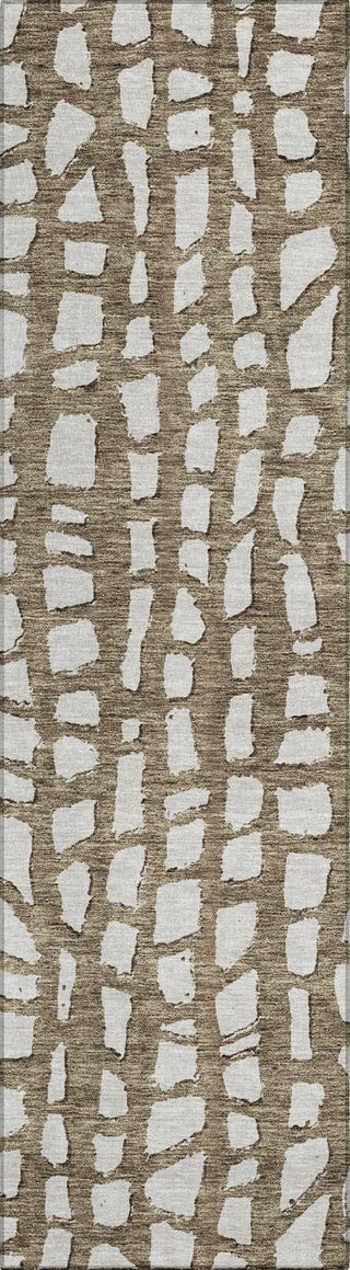 Piper Looms Chantille Squares ACN754 Brown Machine Washable Area Rug Runner Main Image
