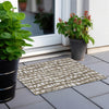Piper Looms Chantille Squares ACN754 Brown Machine Washable Area Rug Scatter Outdoor Lifestyle Image Feature