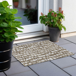 Piper Looms Chantille Squares ACN754 Brown Machine Washable Area Rug Scatter Outdoor Lifestyle Image Feature