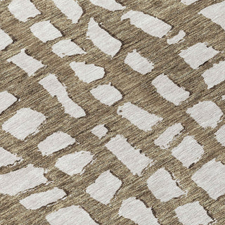 Piper Looms Chantille Squares ACN754 Brown Machine Washable Area Rug Swatch Image