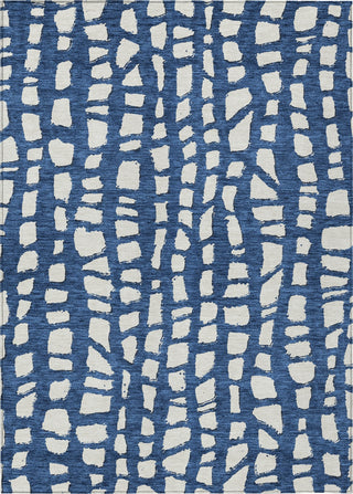 Piper Looms Chantille Squares ACN754 Navy Machine Washable Area Rug main image