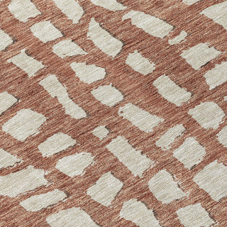 Piper Looms Chantille Squares ACN754 Paprika Machine Washable Area Rug Swatch Image