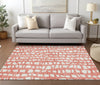 Piper Looms Chantille Squares ACN754 Salmon Machine Washable Area Rug Lifestyle Image Feature