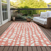 Piper Looms Chantille Squares ACN754 Salmon Machine Washable Area Rug Outdoor Lifestyle Image Feature