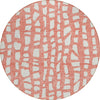 Piper Looms Chantille Squares ACN754 Salmon Machine Washable Area Rug Round Main Image