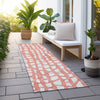 Piper Looms Chantille Squares ACN754 Salmon Machine Washable Area Rug Runner Outdoor Lifestyle Image Feature