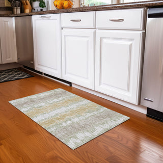 Piper Looms Chantille Stripes ACN755 Aloe Machine Washable Area Rug Scatter Lifestyle Image Feature