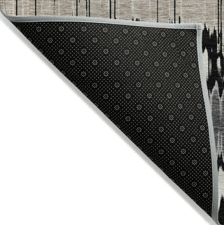 Piper Looms Chantille Stripes ACN755 Black Machine Washable Area Rug Backing Image