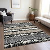 Piper Looms Chantille Stripes ACN755 Black Machine Washable Area Rug Lifestyle Image Feature