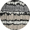 Piper Looms Chantille Stripes ACN755 Black Machine Washable Area Rug Round Main Image