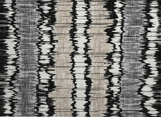Piper Looms Chantille Stripes ACN755 Black Machine Washable Area Rug Scatter Main Image