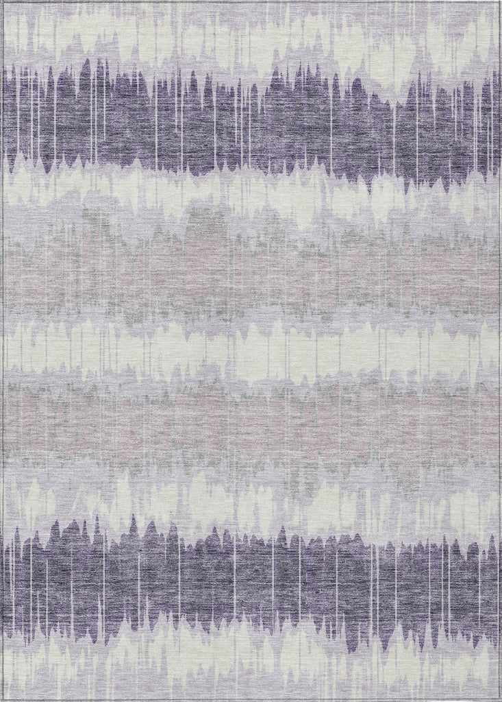 Piper Looms Chantille Stripes ACN755 Lavender Machine Washable Area Rug main image